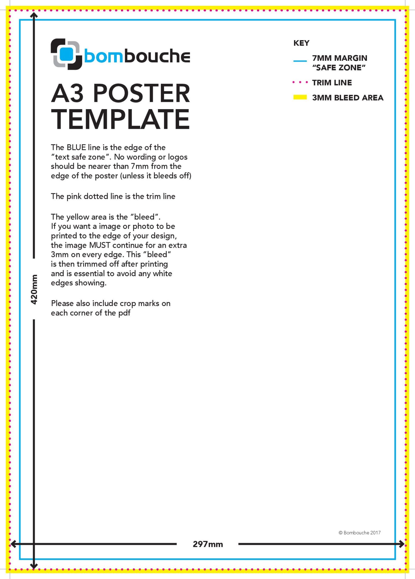 A3 Poster Artwork Template Bombouche