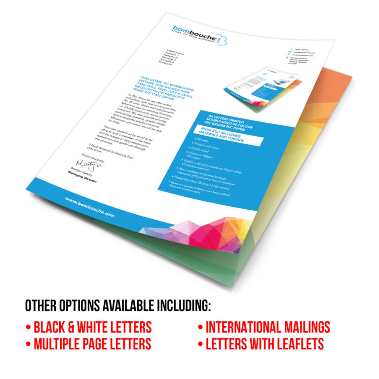 Letter Mailings & Direct Mail Letters Bombouche