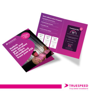 TrueSpeed personalised card, A5 4pp, 170gsm gloss