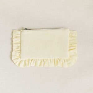 The Light Yellow Mini Ruffled Pouch