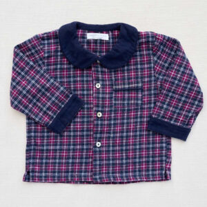 The Childs Burgundy Tartan Pyjama top 12-18 months