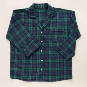 The Womens Black Watch Tartan Pyjama top - Size Large