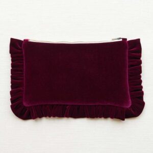 The Burgundy Velvet Regular Pouch